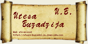 Uteša Buzadžija vizit kartica